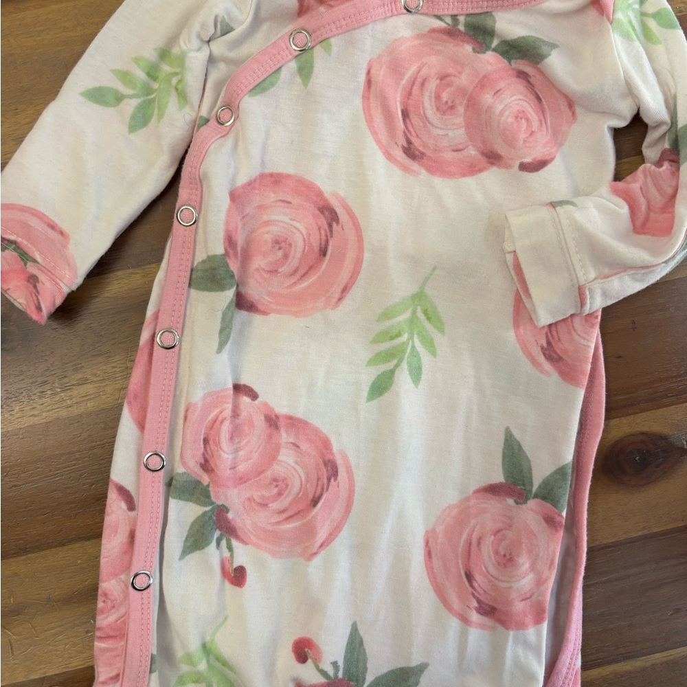 Copper Pearl Rose Blossom Pink Kids Knotted Gown